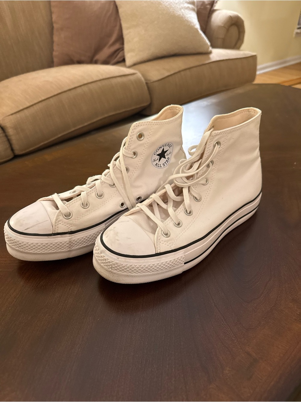 Converse Chuck Taylor All Star High Top Sneakers platform - White